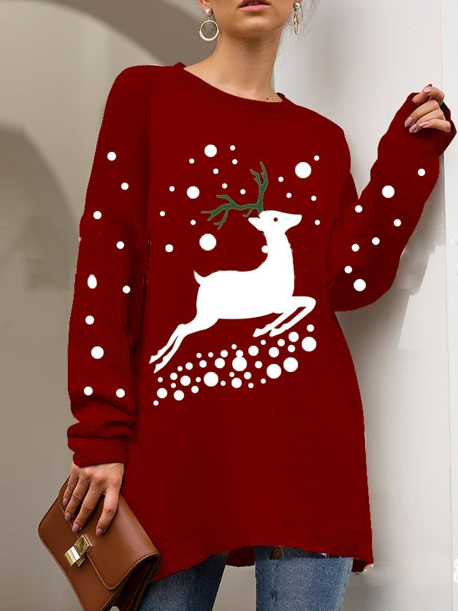 Christmas Elk Long Sleeves Sweater