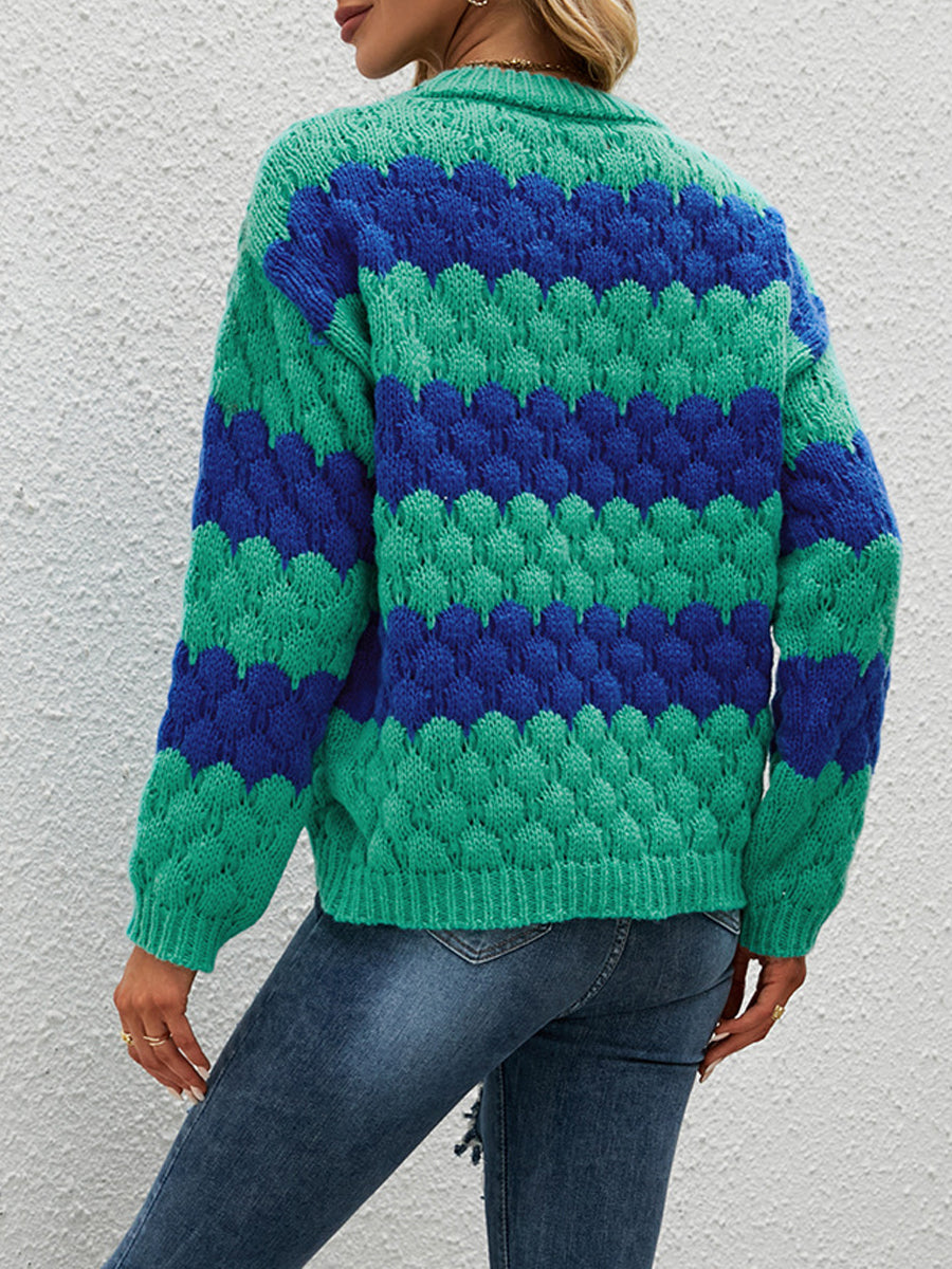 Women's Knit Colorblock Sweater