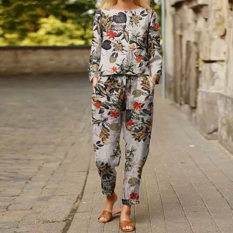 Printed Two-Piece Suit Suit for Women