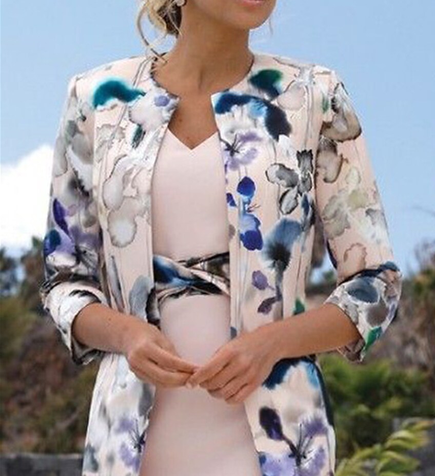 Women's Sheath Dress Knee Length Dress Pink 3/4 Length Sleeve