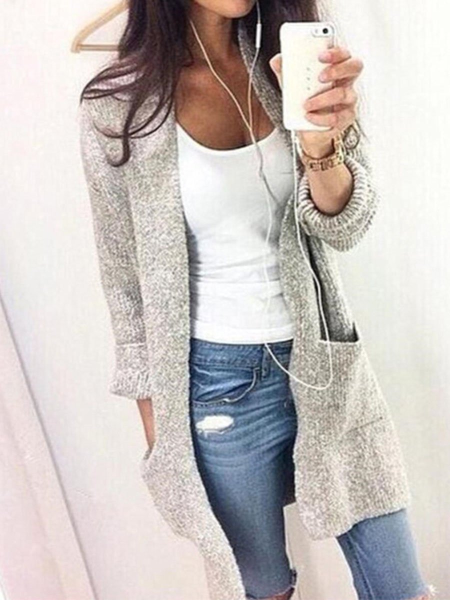Fashion Long Sleeve Knitting Cardigan