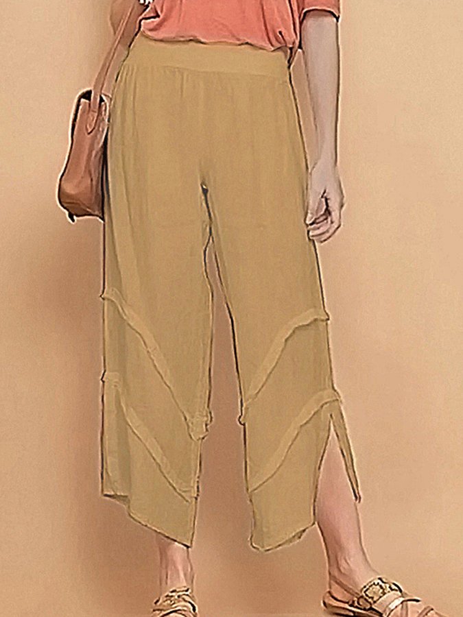 Ladies Cotton Linen Thin Loose Design Casual Pants