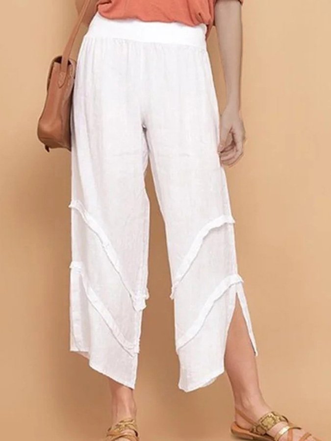 Ladies Cotton Linen Thin Loose Design Casual Pants