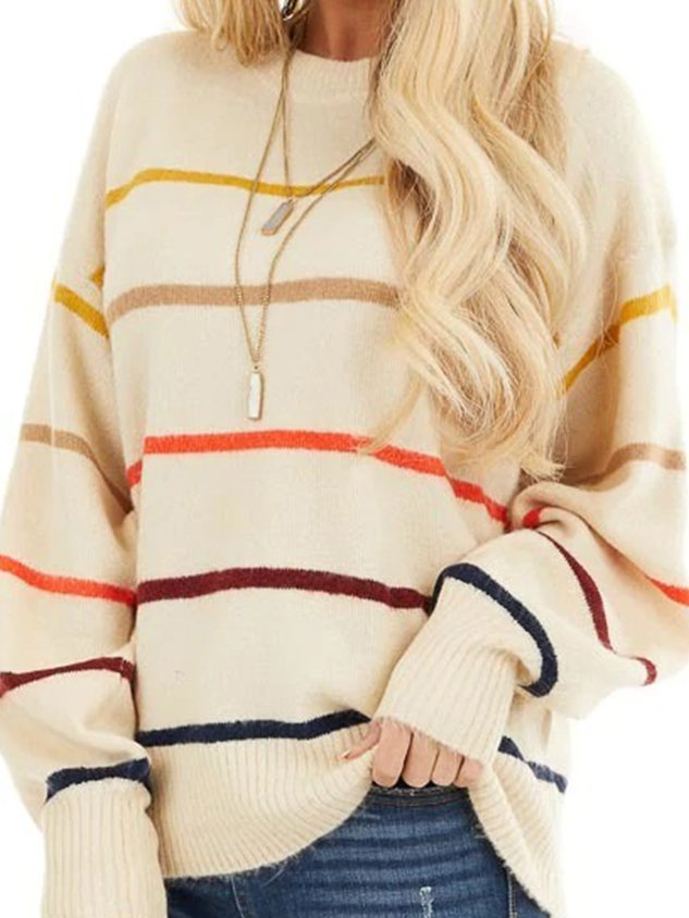 Stripes Knitted Shirts & Tops