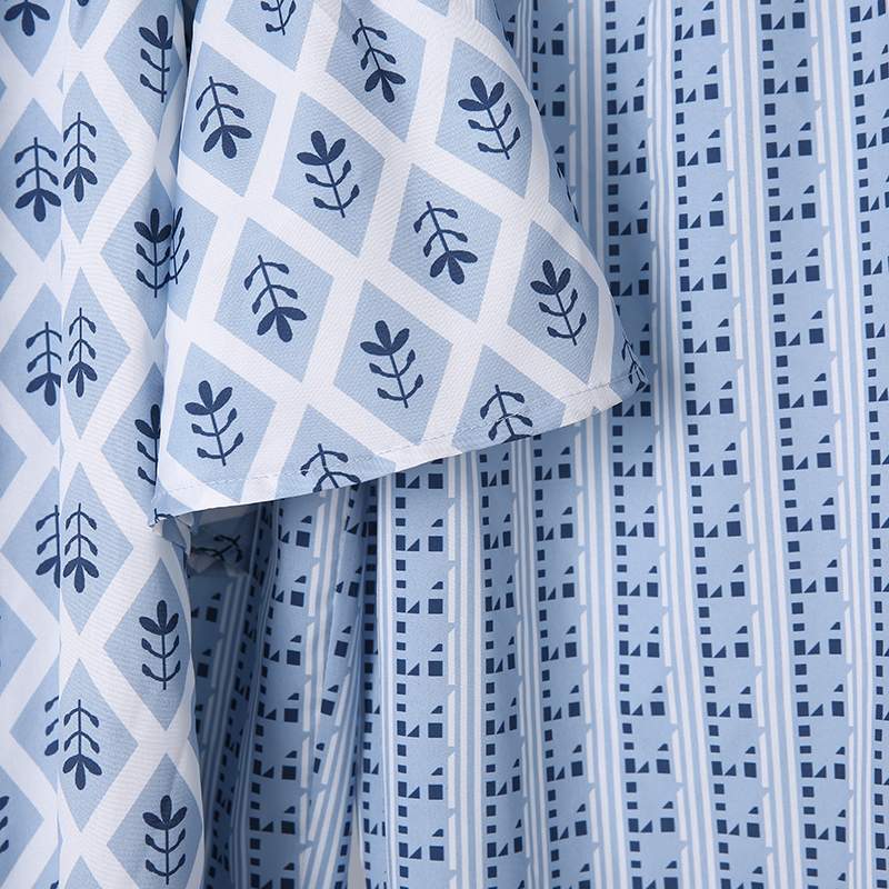 Spring Printed Women Matching Sets Two Pieces Short Sleeve V-Neck Blouse Bohemian Elastic Pants 2022 Tracksuit Outfit