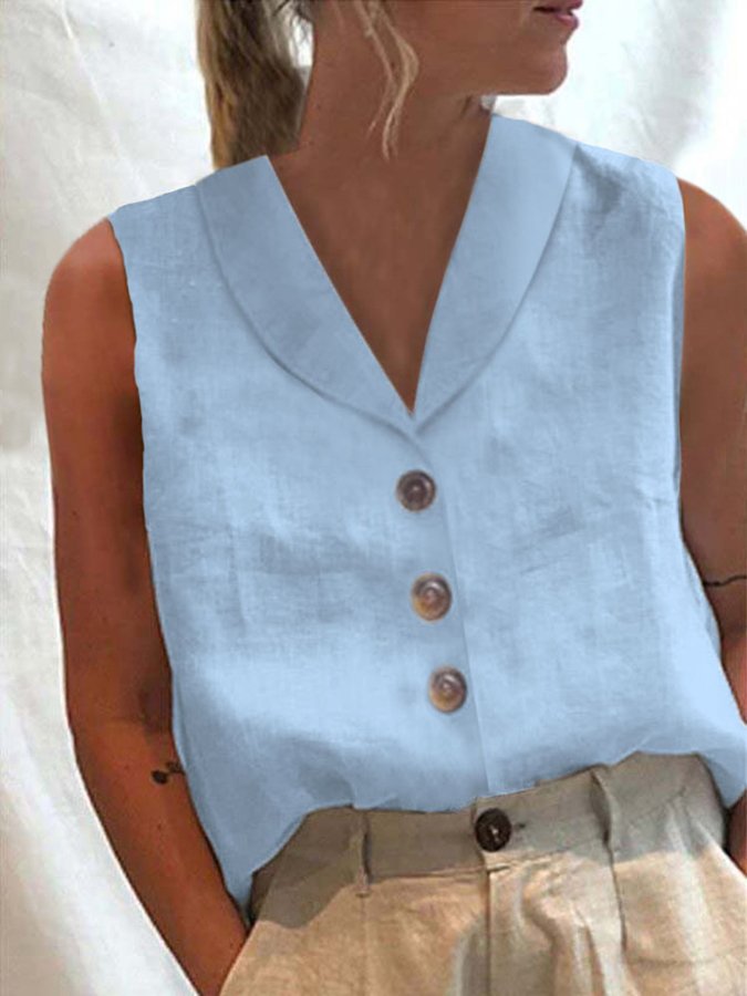 women's cotton linen casual shirt