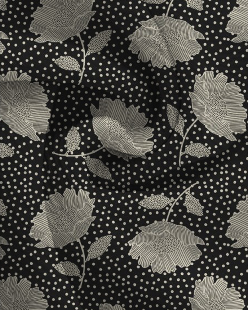 Big Flower Long Sleeve Top and Trousers Two-Piece Set