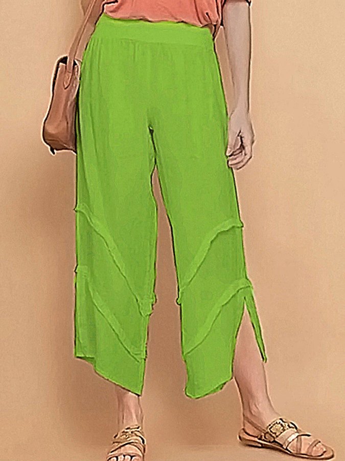 Ladies Cotton Linen Thin Loose Design Casual Pants