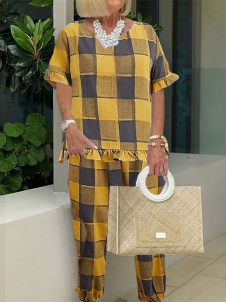 Women's Print Casual Loose Suit