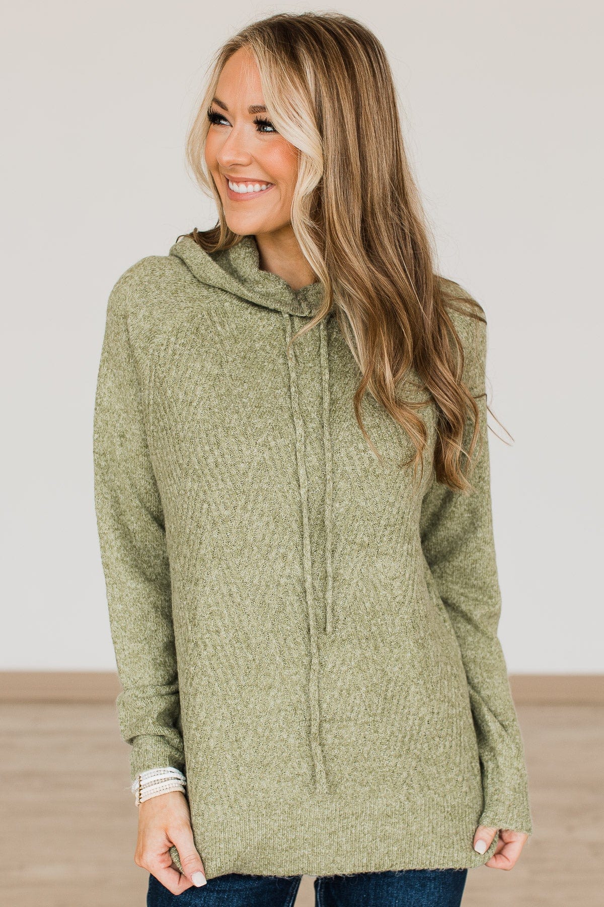 Make Today Great Hooded Sweater- Olive
