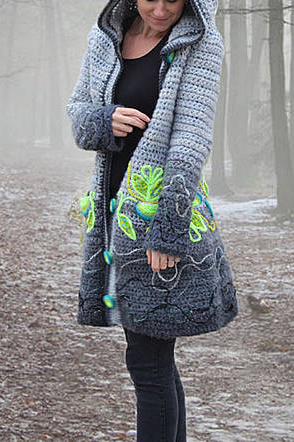 Women Long Sleeve Plus Size Shades Of Grey Outwear