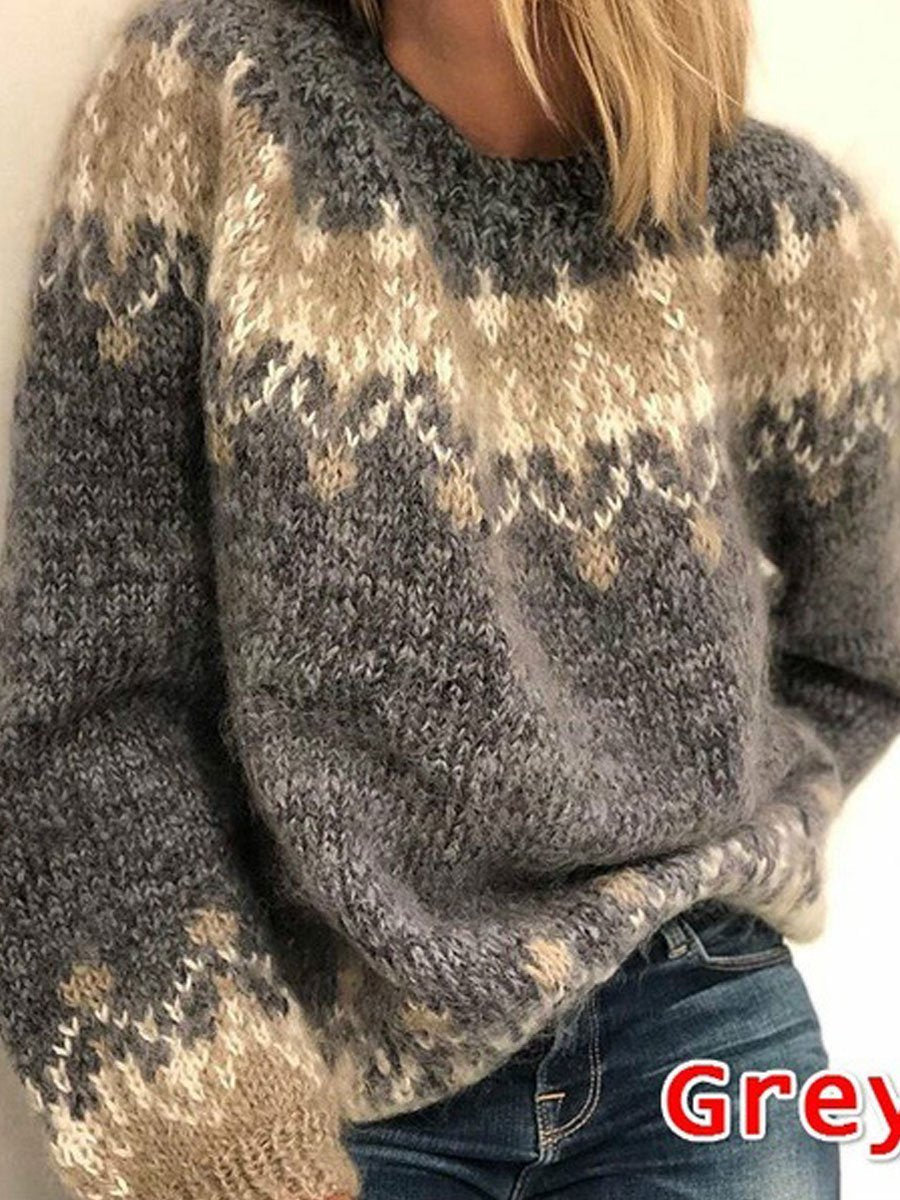 Contrasting loose sweater