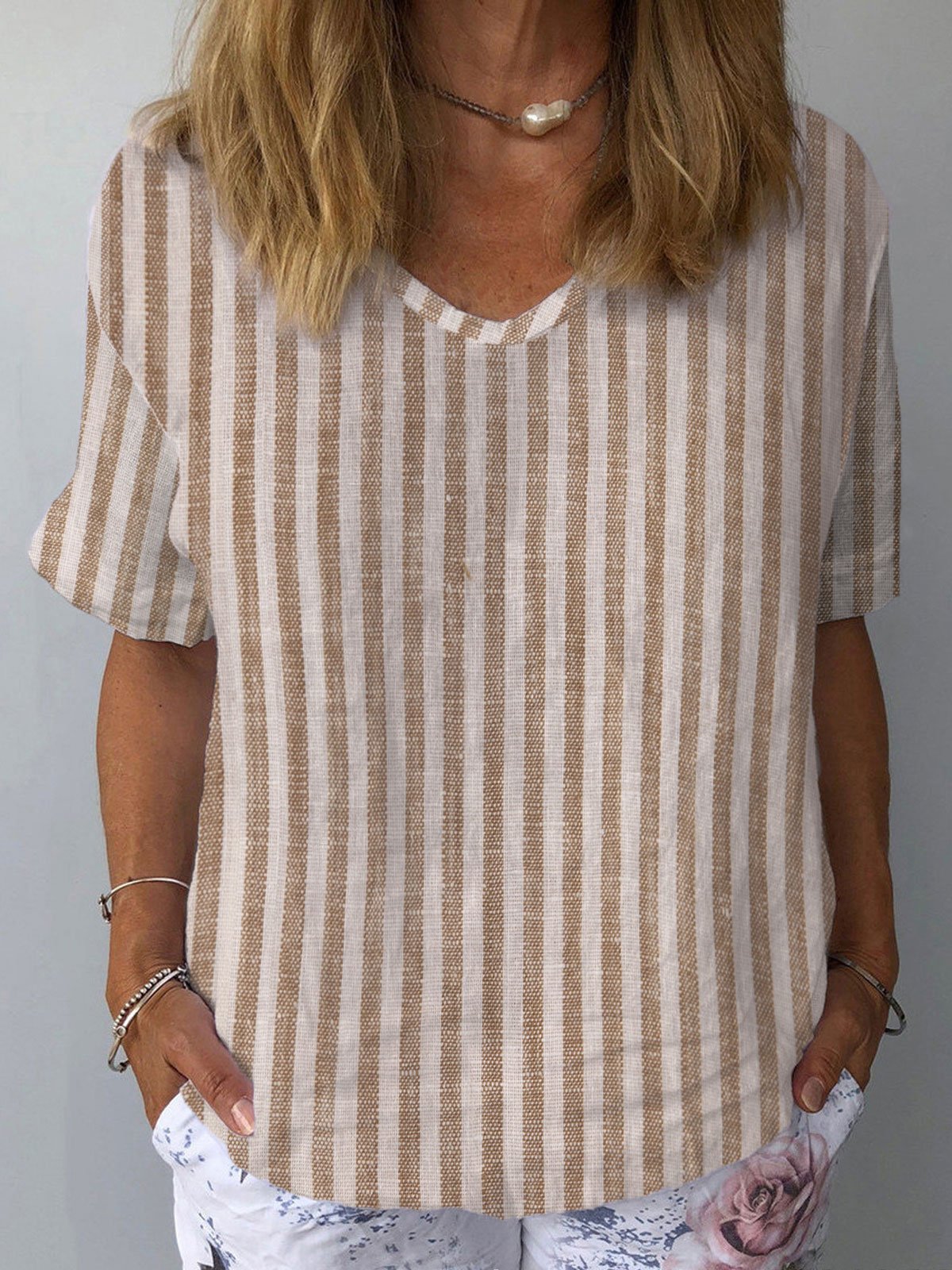 Women's Striped Casual Top