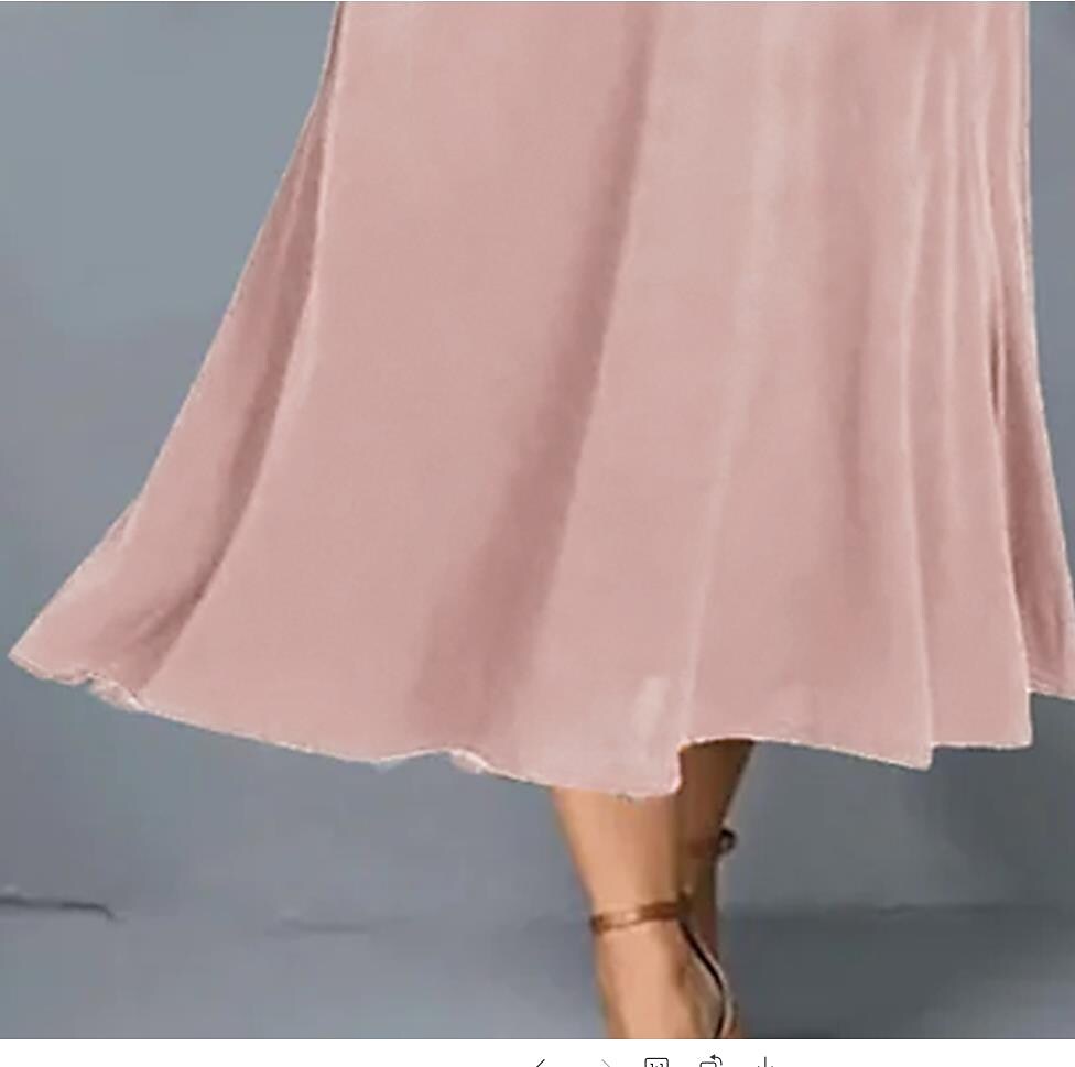 Women's Plus Size Dress Set Floral V Neck 3/4 Length Sleeve Winter Fall Stylish Casual Midi Dress Work Date Dress