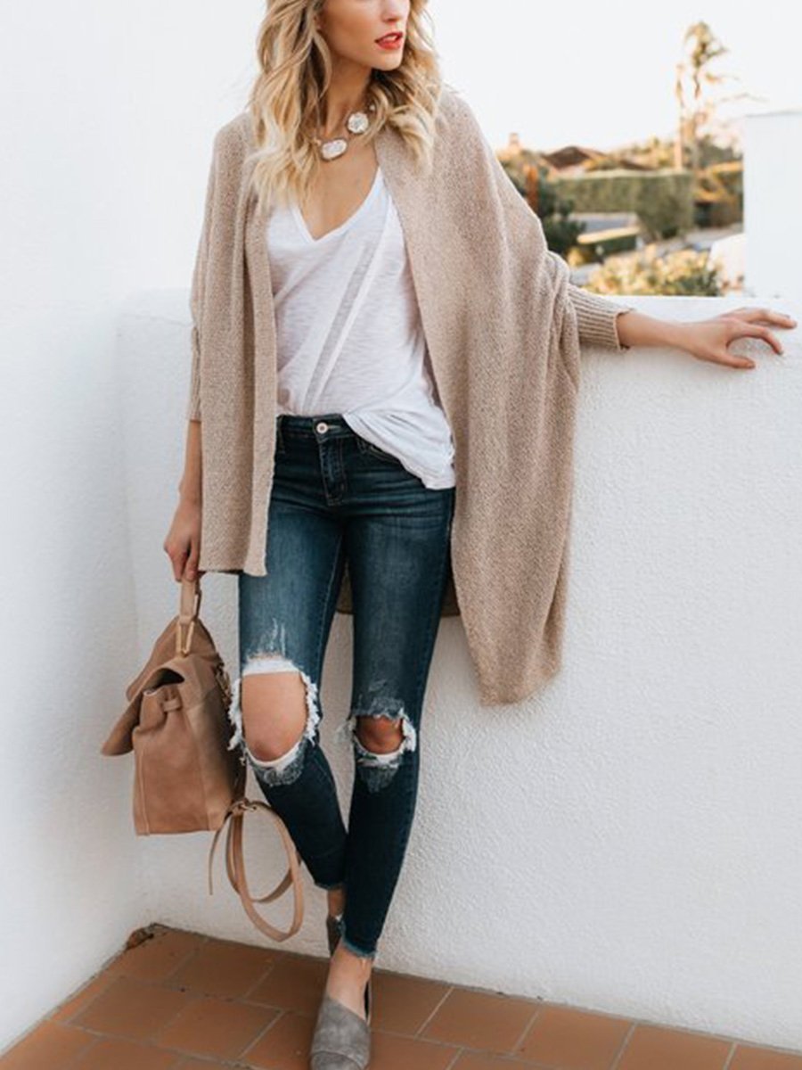 Loose Bat Sleeve Cardigan