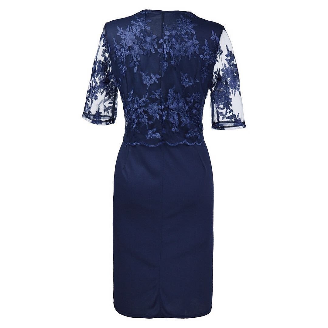 Women's Plus Size Party Dress Floral Crew Neck Lace Dress