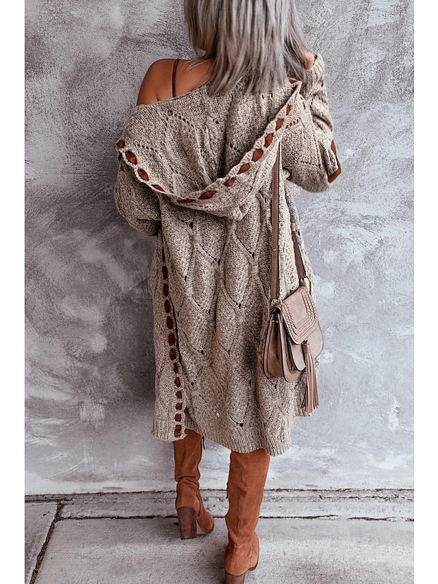 Women's Cardigan Knitted Casual Long Sleeve Loose Sweater