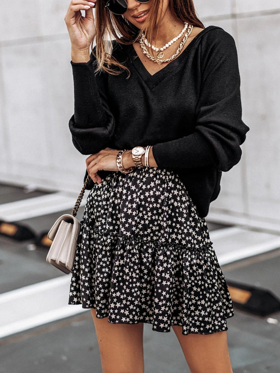 Sexy Backless Solid Color Sweater