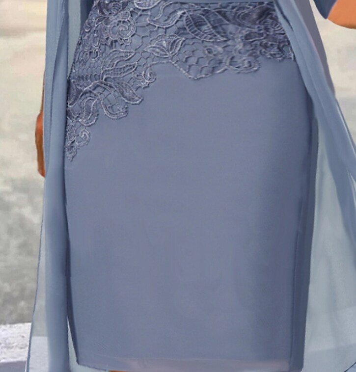 Women's Plus Size Dress Set Solid Color Crew Neck Half Sleeve Dress