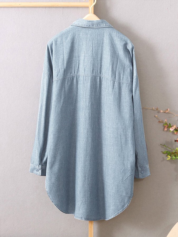 women's denim casual shirt