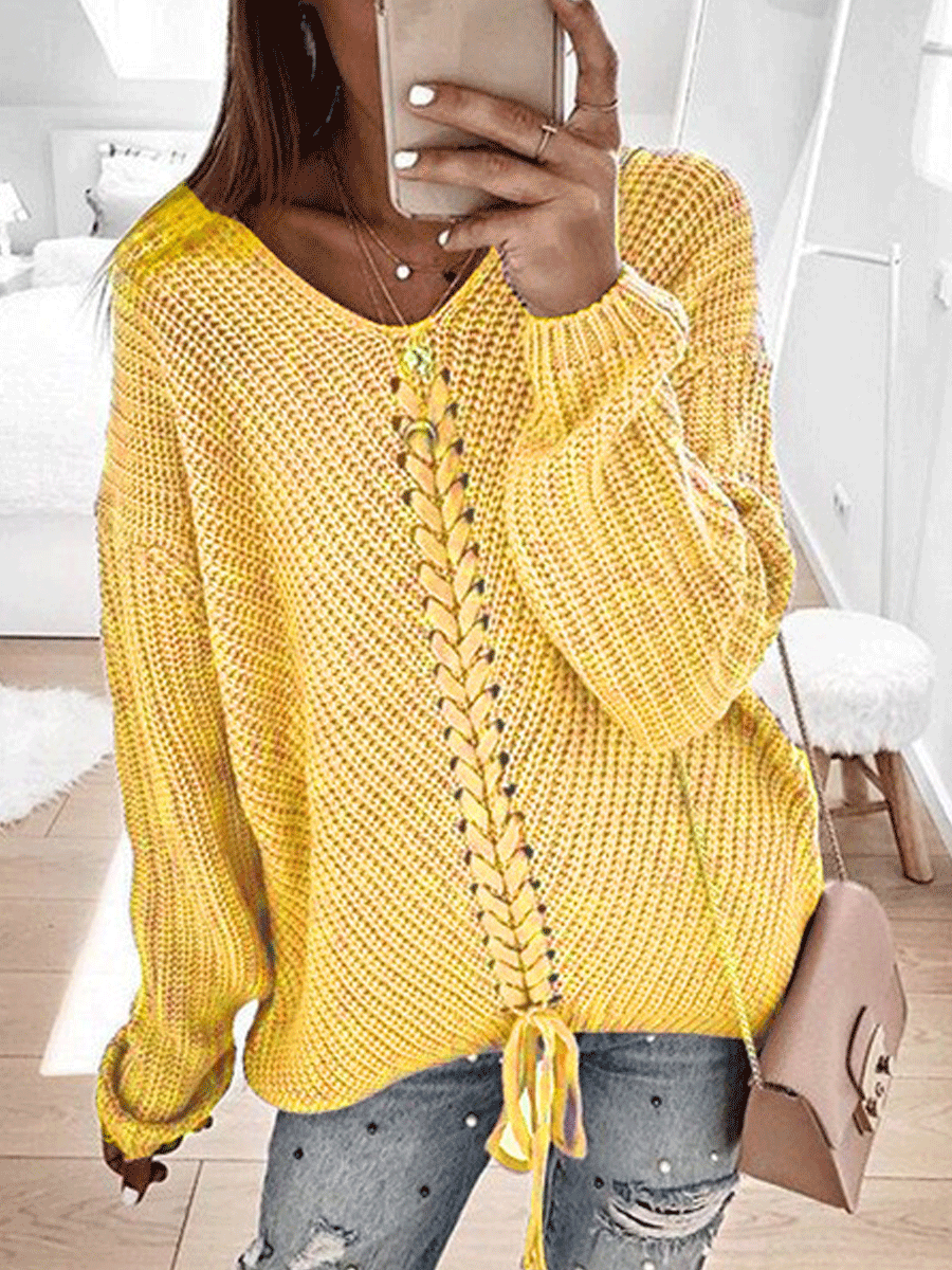 Loose Stitching Knitted Sweater