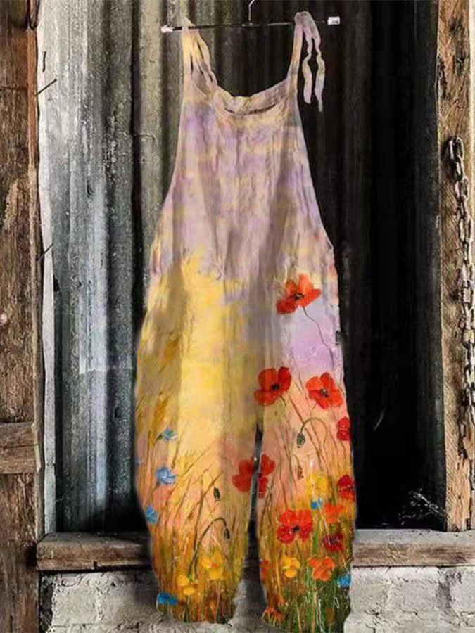 Women's Floral Print Jumpsuit