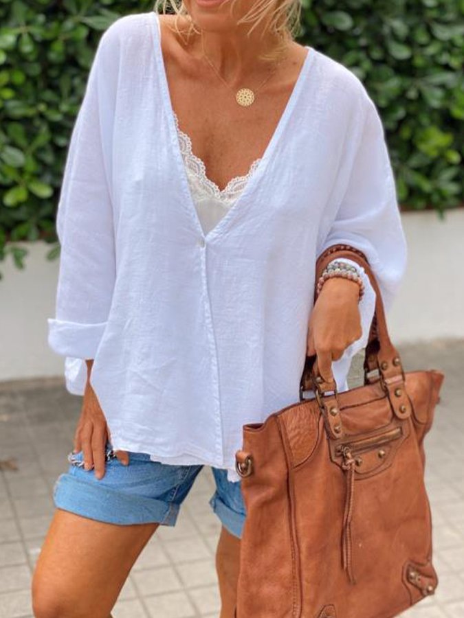 women's solid color casual cardigan