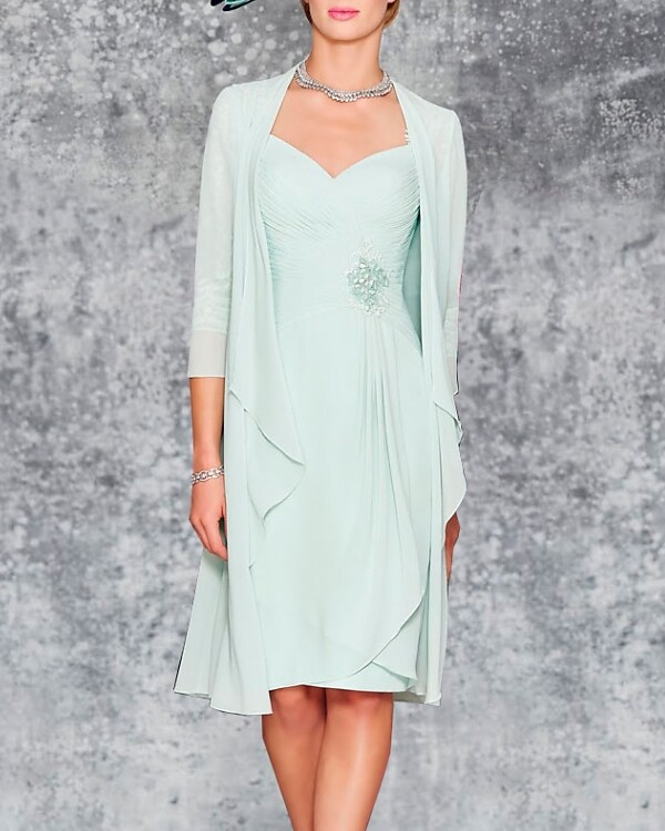 Women's Dress Set Two Piece Dress Knee Length Dress White Pink Light Green Half Sleeve Floral Pure Color Ruched Lace Fall Spring V Neck Elegant Formal 2022 S M L XL XXL 3XL 4XL 5XL 6XL