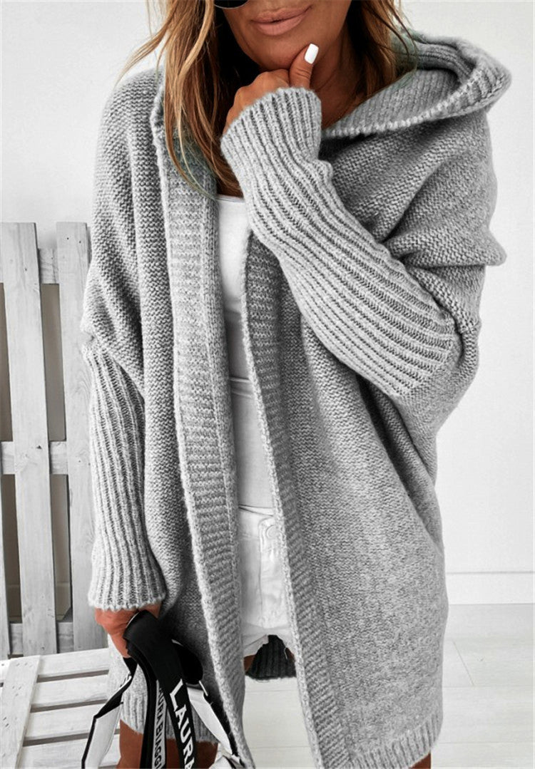 Women's Solid Long Sleeve Cardigan