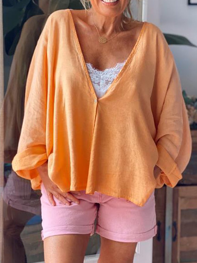 women's solid color casual cardigan