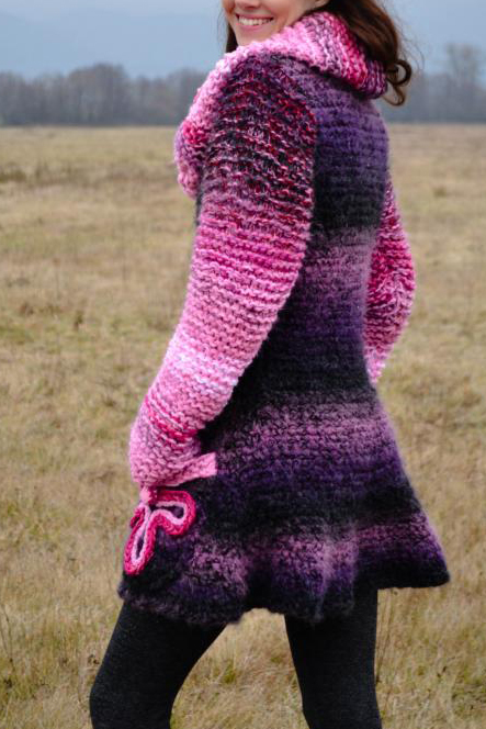 Women Long Sleeve Plus Size Outwear - Purple