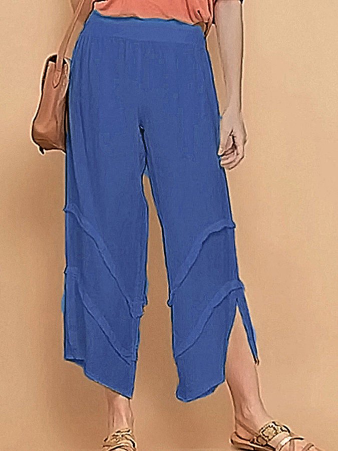 Ladies Cotton Linen Thin Loose Design Casual Pants
