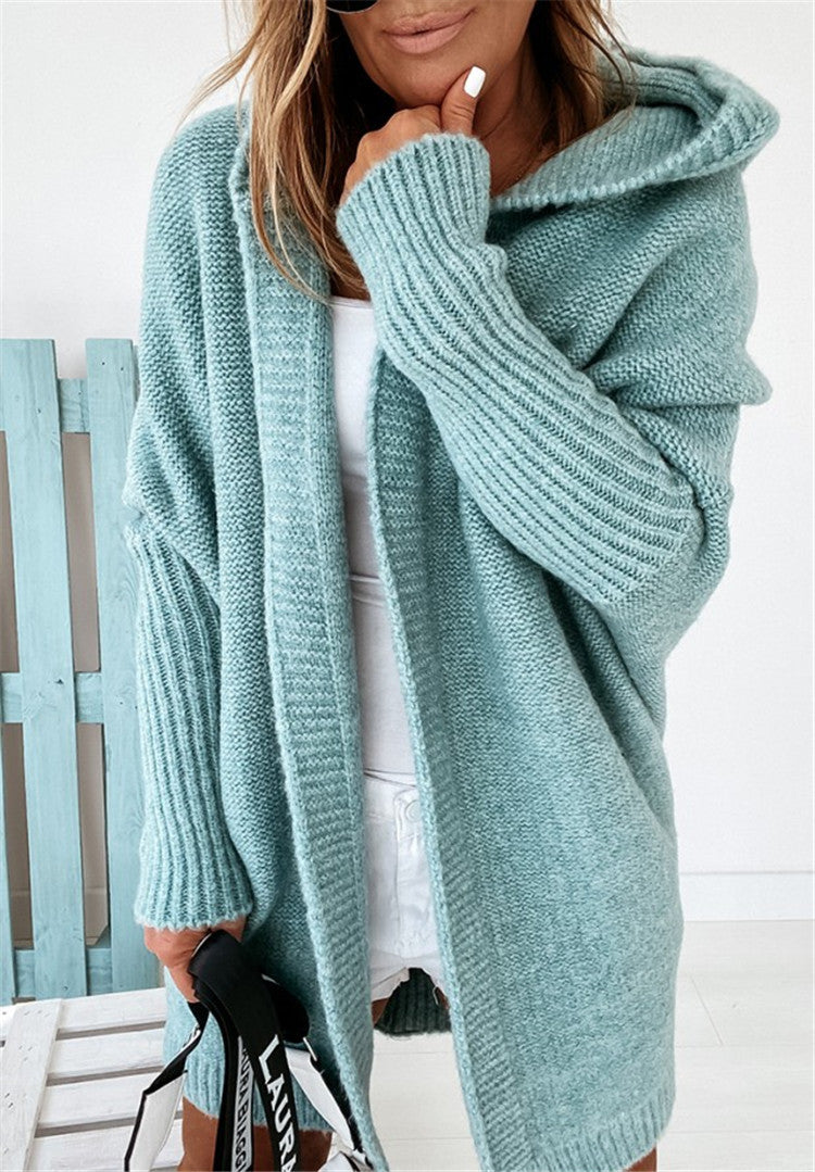 Women's Solid Long Sleeve Cardigan