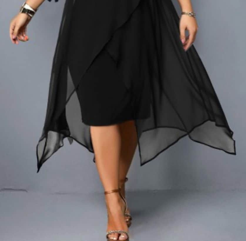 Women's Plus Size A Line Dress Solid Color