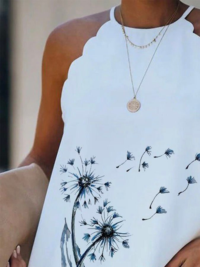 Sleek Wavy Sleeveless Top