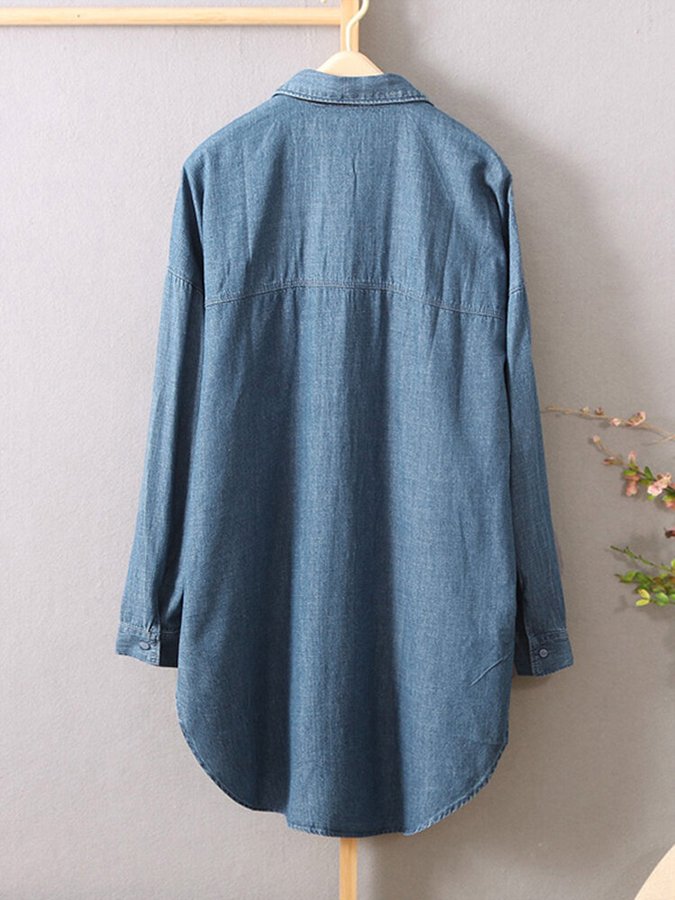women's denim casual shirt
