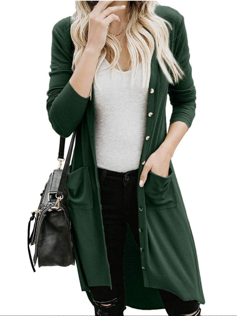 Button Sweater Long Sleeve Cardigan