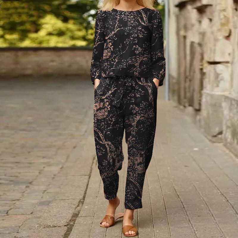 Printed Two-Piece Suit Suit for Women