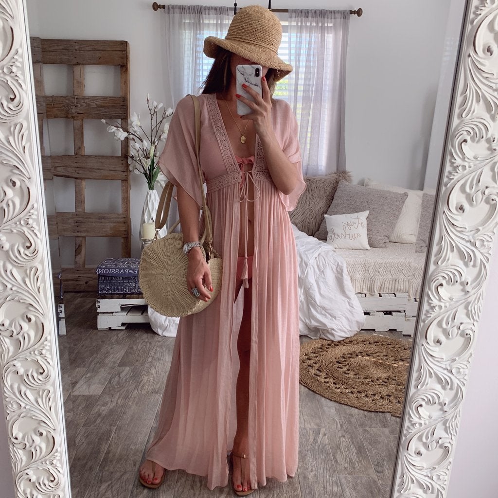 Lace Cardigan Vacation Dress