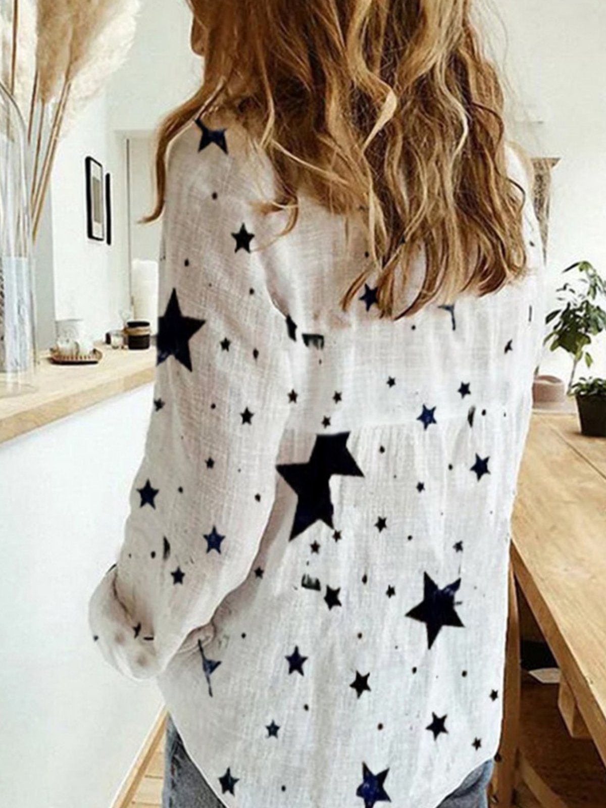 Women's Casual Star Cotton Shirt