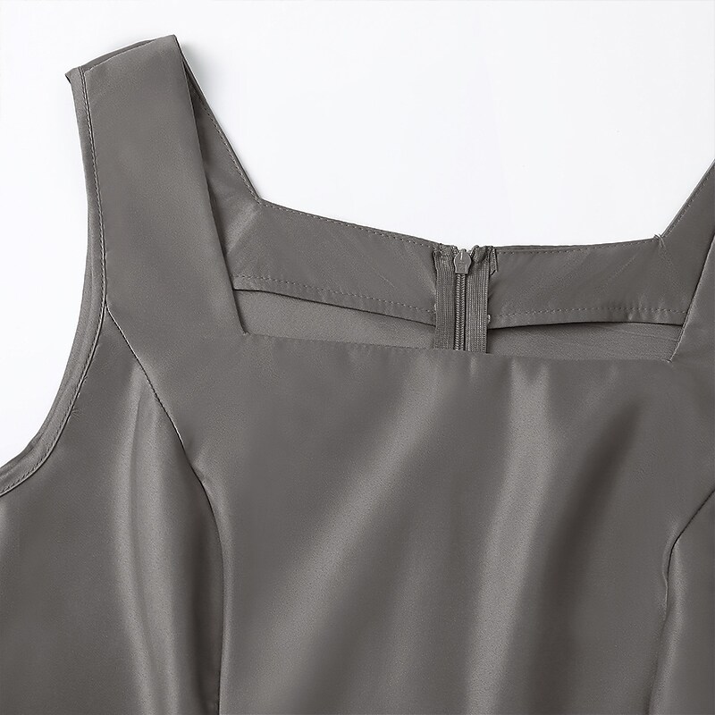 Women's Plus Size Curve Party Dress Set Solid Color Round Neck Lace Two Piece Dress