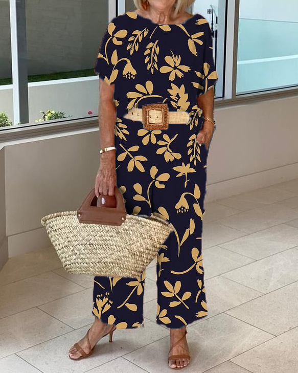 Floral Casual Two-Piece Set