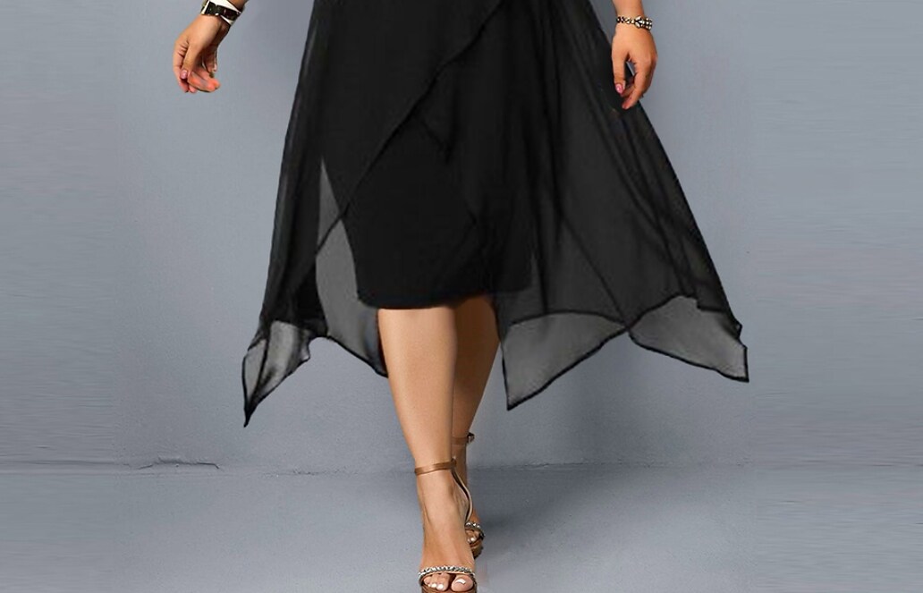Women's Plus Size A Line Dress Midi Dress