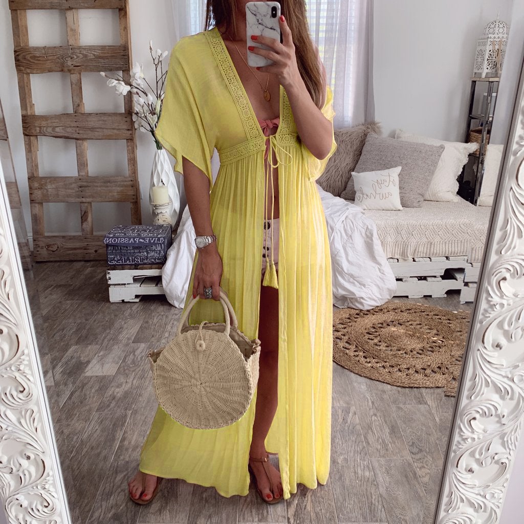Lace Cardigan Vacation Dress