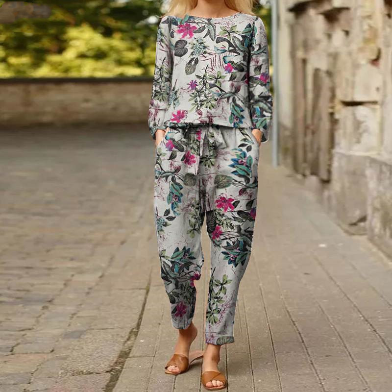 Printed Two-Piece Suit Suit for Women