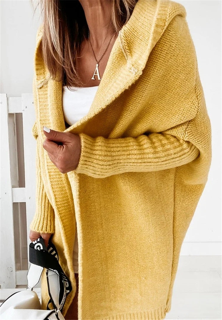 Women's Solid Long Sleeve Cardigan