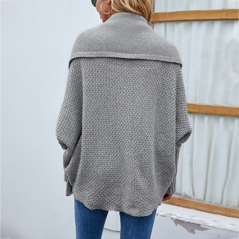 Women's Solid Long Sleeve Sweater Cardigan Top