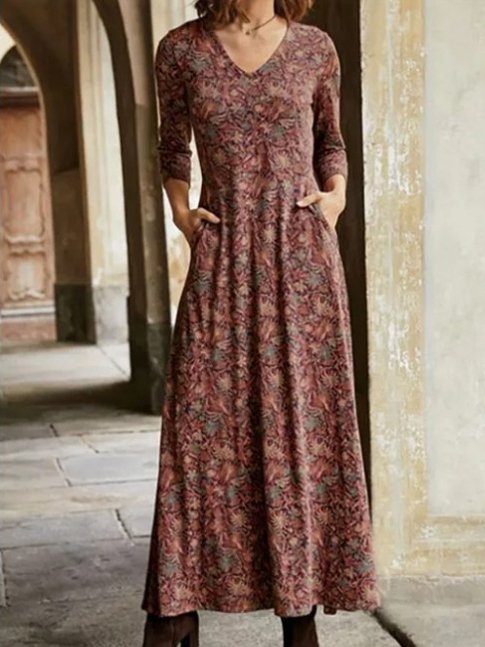 Women's Floral Print Casual Dress