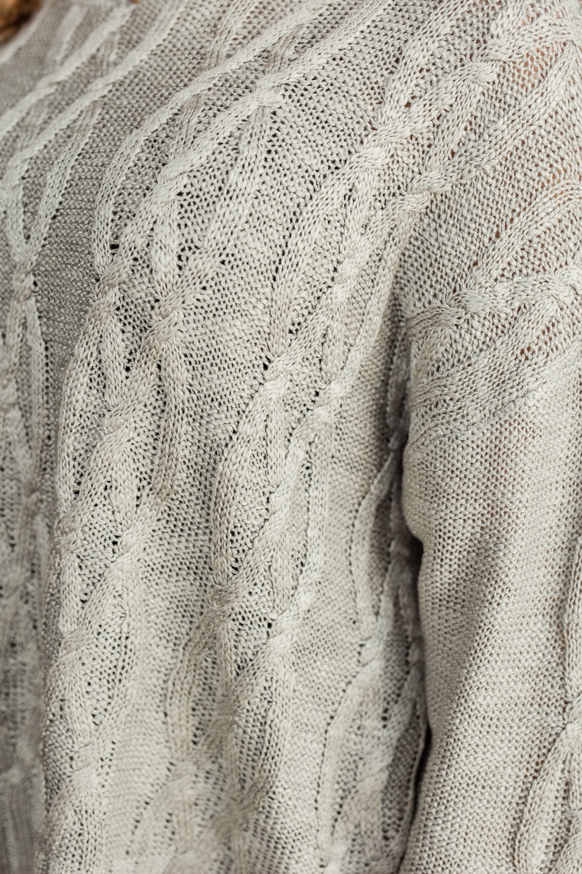 Smile For Me Knit Sweater- Grey