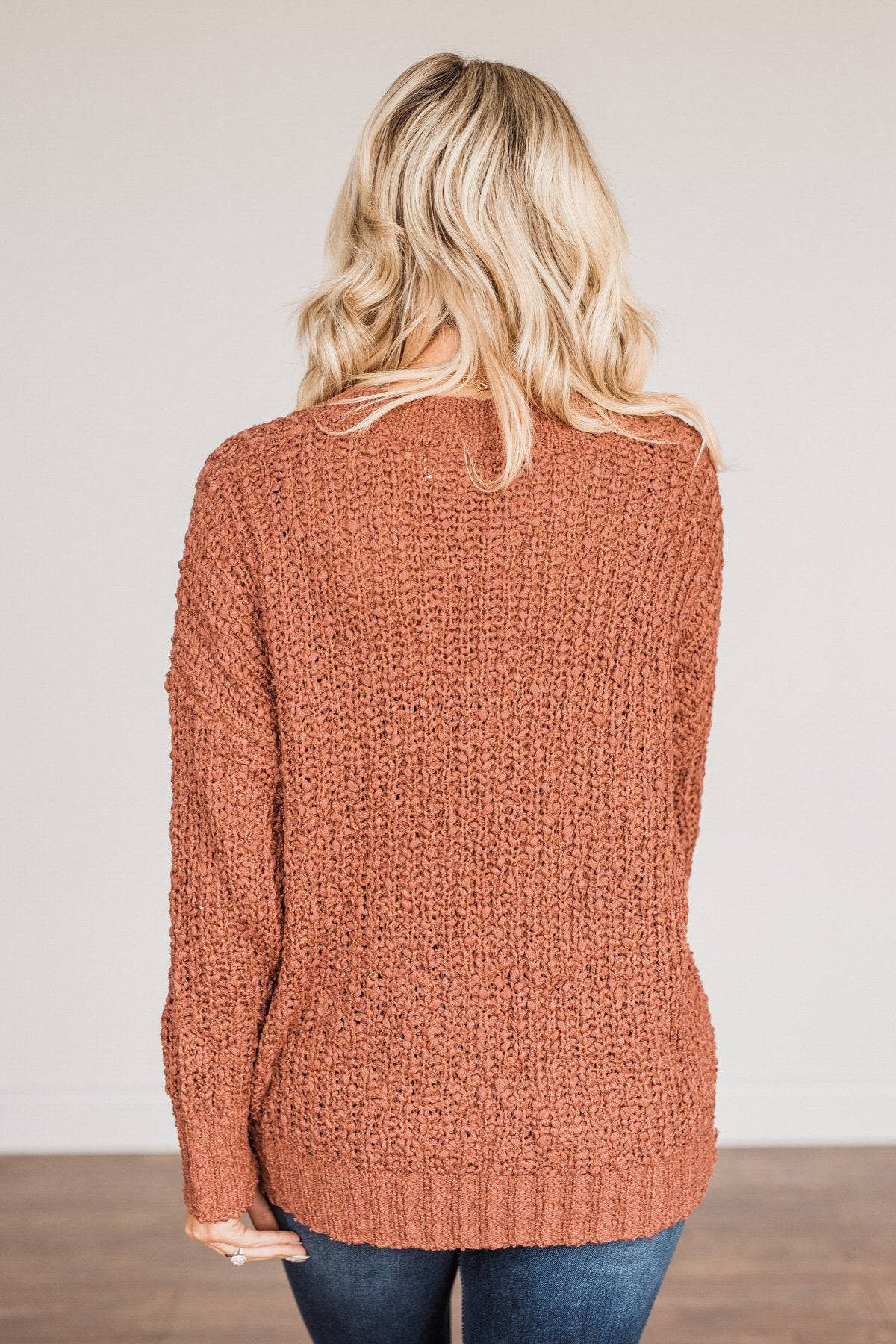 Can't Phase Me Knit Sweater- Marsala
